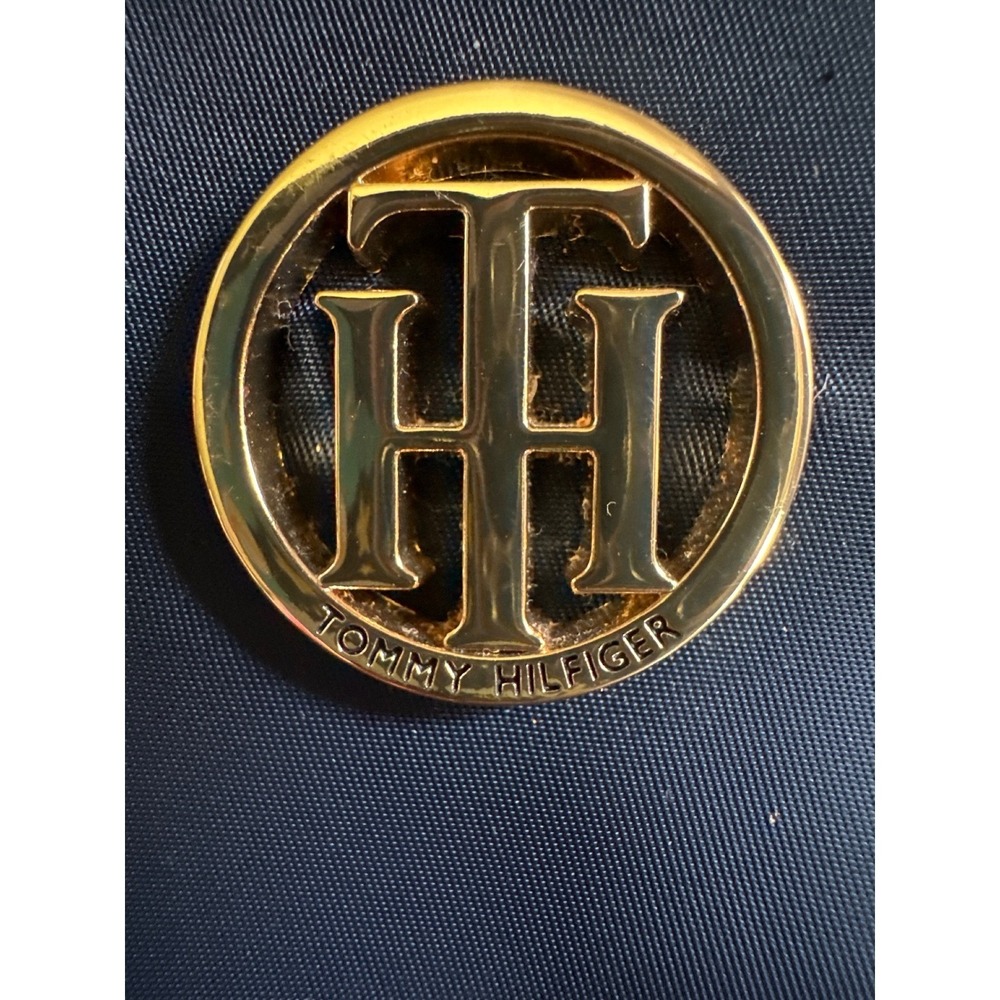 Tommy Hilfiger Mini Backpack Navy Blue Nylon Gold Logo Card Holder Small Purse - Picture 7 of 7